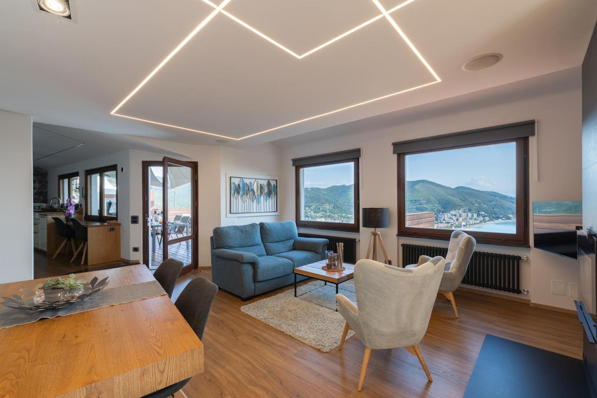 Spettacolare Vista Isola Terrazza E Idromassaggio Villa Noli Bagian luar foto